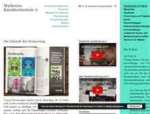 Tablet Screenshot of muthesius-kunsthochschule.de